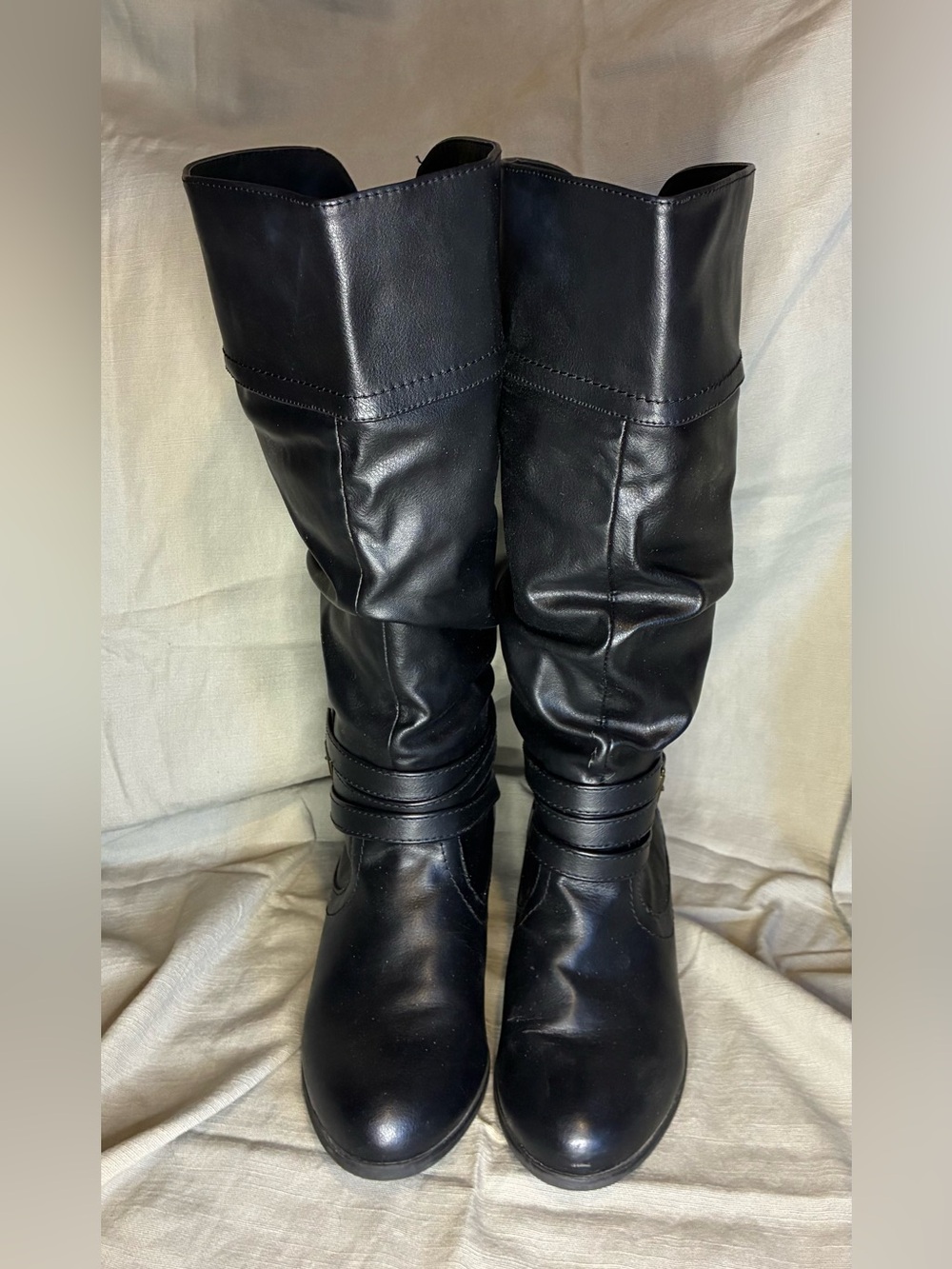 Bongo Women's Peyton Slouch Knee High Boots Black Size 8 1/2